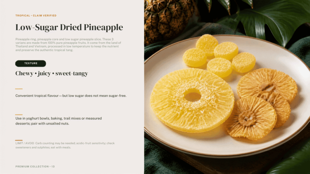 Low-Sugar Dried Pineapple
